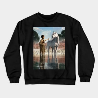 Taming the White Mustang Crewneck Sweatshirt